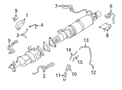 2016 Nissan Titan XD Diesel Aftertreatment System Sensor Assembly-DPF Pressure Diagram for 22773-EZ40B