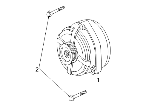 2003 Saturn Vue Alternator GENERATOR Assembly Diagram for 22683071