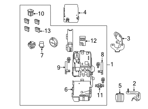 2014 Honda Accord Electrical Components Fuse, Block (40A) Diagram for 38211-SNA-A21