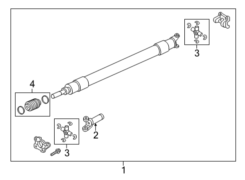 2021 Ford F-250 Super Duty Drive Shaft - Rear Boot Diagram for HC3Z-4421-C