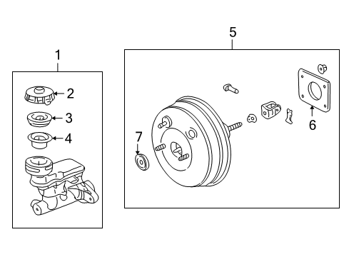 2002 Honda Insight Hydraulic System Master Cylinder Assembly (20.64Mm) Diagram for 46100-S3Y-A11