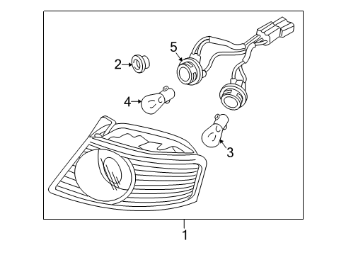 2006 Kia Amanti Combination Lamps Holder & Wiring Assembly Diagram for 924303F020