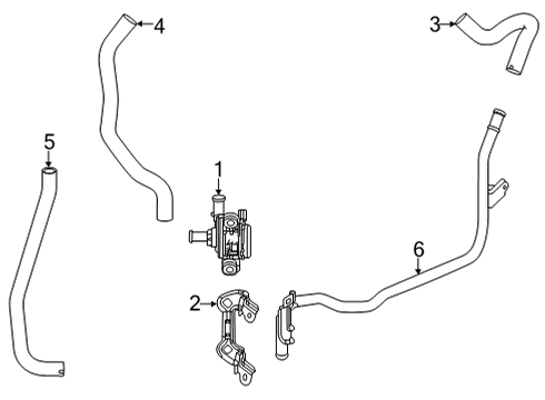 2020 Honda CR-V Water Pump HOSE, PCU OUTLET Diagram for 1J414-5RD-A00