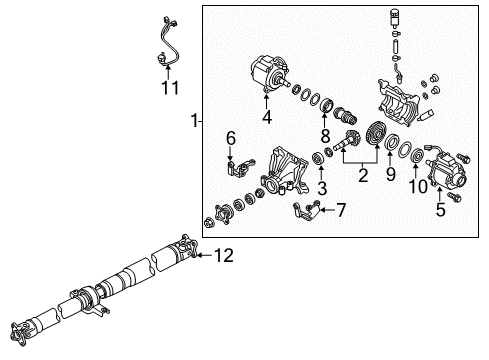 2015 Nissan Juke Axle & Differential - Rear Harness-Sub Diagram for 24028-1KD0B