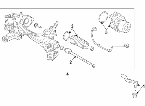 2019 Honda CR-V Steering Column & Wheel, Steering Gear & Linkage Rack Assembly, Power Steering (Eps) (Service) Diagram for 53620-TLB-L00