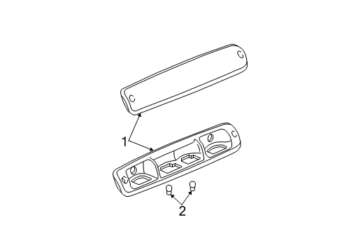 2004 Cadillac Escalade High Mount Lamps Lamp, High Mount Stop Diagram for 15044516