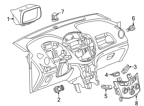 2016 Chevrolet Trax Switches Cluster Diagram for 94532507