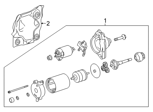 2018 Lexus RC300 Starter Starter Assy Diagram for 28100-36150