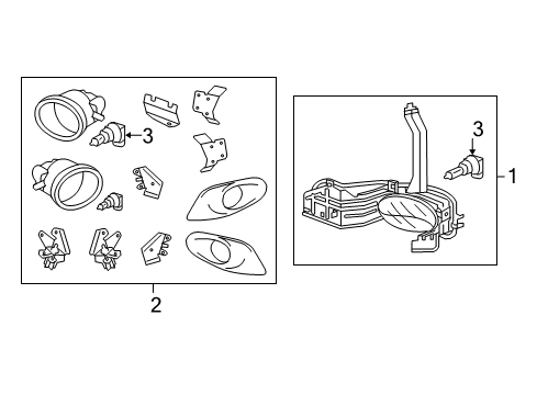 2008 Honda Accord Chassis Electrical - Fog Lamps Foglight Unit, Passenger Side Diagram for 33901-TE0-305