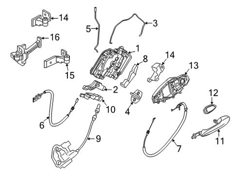 2020 BMW X6 Rear Door SEALING OF LOCK Diagram for 51219880473