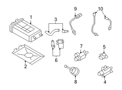 2009 Hyundai Sonata Emission Components Hose-Ventilator Diagram for 31071-3K600