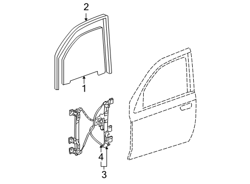 2005 Chevrolet Trailblazer Front Door Switch, Dr Lock & Side Window Diagram for 15212589