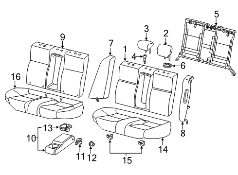2014 Acura ILX Rear Seat Components Back Side A (Premium Black) Diagram for 82150-TX8-H31ZB