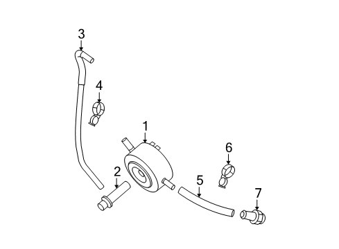 2006 Nissan Frontier Oil Cooler Hose-Water Diagram for 21306-EA00A