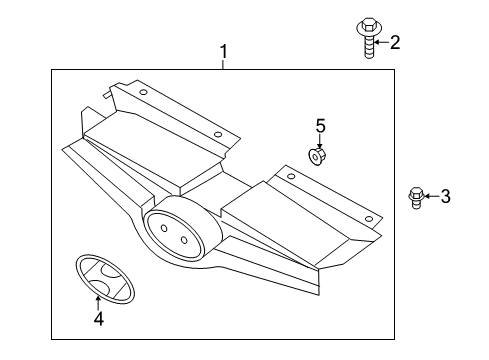 2013 Hyundai Veloster Grille & Components Front Hood Logo Emblem Diagram for 86300-2V000