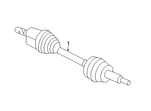 2022 Cadillac XT5 Drive Axles - Front Axle Assembly Diagram for 84990737