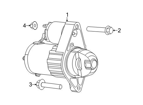 2016 Chrysler 200 Starter Starter-Engine Diagram for 4801839AD