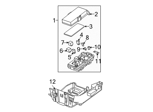 2008 Chevrolet Malibu Electrical Components Main Fuse Diagram for 22689708