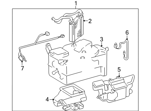 2004 Scion xB Heater Core & Control Valve Cover Diagram for 87114-52050