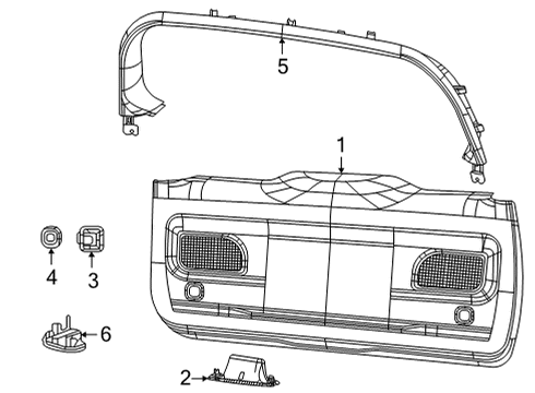 2021 Jeep Grand Cherokee L Lift Gate Lamp-Cargo Diagram for 68430407AB