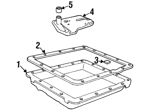 1992 Chevrolet K1500 Suburban Automatic Transmission Automatic Transmission Filter Diagram for 8657926