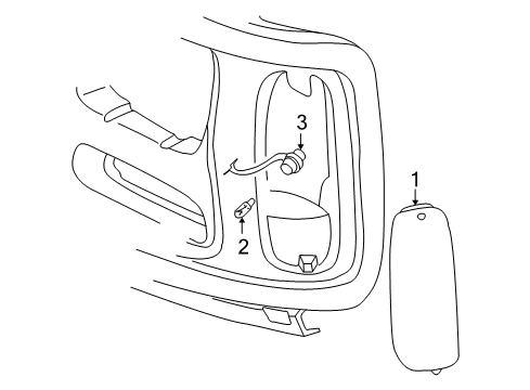 1996 GMC Savana 1500 Side Marker Lamps Side Marker Lamp Diagram for 5977276