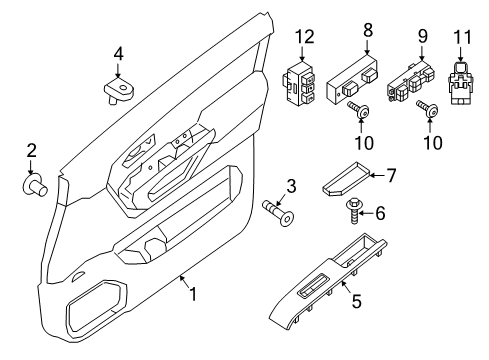 2016 Nissan Titan XD Mirrors Mirror Assembly-Outside LH Diagram for 96302-9FT5E