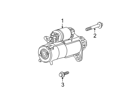 2001 Oldsmobile Alero Starter Starter Diagram for 10465553