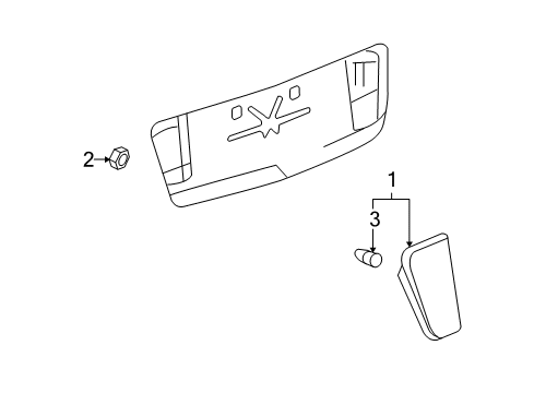 2006 Cadillac STS Bulbs Back Up Lamp Diagram for 10377141