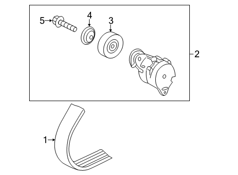 2013 Acura RDX Belts & Pulleys Tensioner Assembly, Automatic Diagram for 31170-R8A-A01