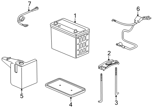 1996 Honda Civic Battery Cable Assembly, Starter Diagram for 32410-S04-A72