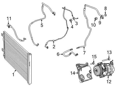 2016 Ram ProMaster 1500 Air Conditioner Line-A/C Suction Diagram for 68195715AB