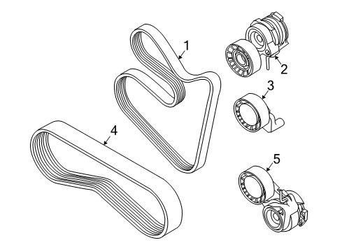 2006 BMW 750i Belts & Pulleys Ribbed V-Belt Diagram for 11287520177