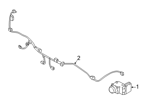 2017 Hyundai Tucson Electrical Components - Rear Bumper Sensor Assembly-Pack Assist System Diagram for 95720-D3000-TCM