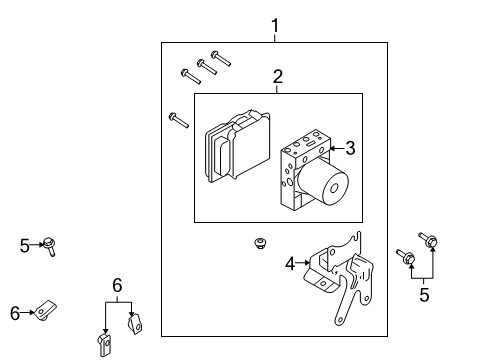 2011 Ford F-150 ABS Components ABS Control Unit Diagram for BL3Z-2C405-J