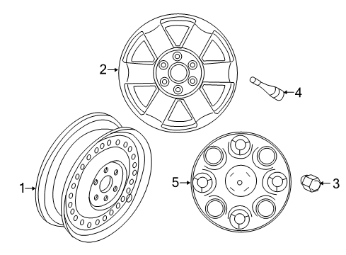 2017 Nissan NV1500 Wheels, Covers & Trim Ornament-Disc Wheel Diagram for 40342-1PA0A