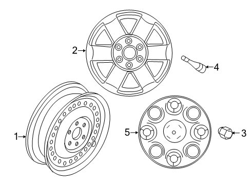 2017 Nissan NV1500 Wheels, Covers & Trim Valve-Air Diagram for 40311-1PA1A