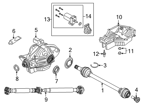 2020 BMW X4 Axle & Differential - Rear OUTPUT SHAFT LEFT Diagram for 33208064997
