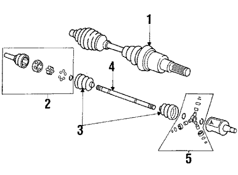 1991 Oldsmobile Cutlass Cruiser Drive Axles - Front JOINT KIT, Front Wheel Drive Axle Diagram for 26026732