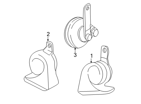 2003 Toyota Sequoia Horn High Note Horn Diagram for 86510-0C020