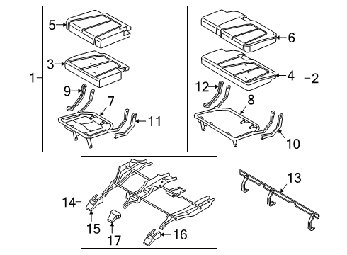 2022 Hyundai Palisade Third Row Seats Pad Assembly-3RD Cushion, RH Diagram for 89A25-S8500