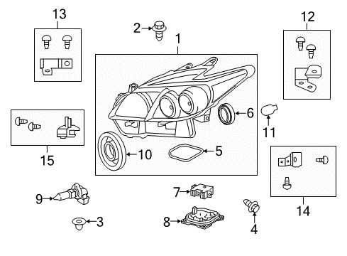 2014 Toyota Prius Plug-In Headlamps Control Module Lower Cover Diagram for 81136-47380