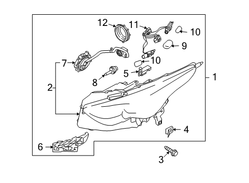 2010 Infiniti FX35 Headlamps Control Assembly-AFS Diagram for 253C0-1CA0C