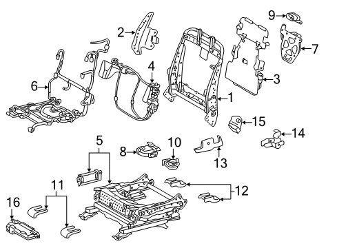 2019 Lexus GS300 Driver Seat Components Lamp Assembly, Interior Diagram for 81090-30071