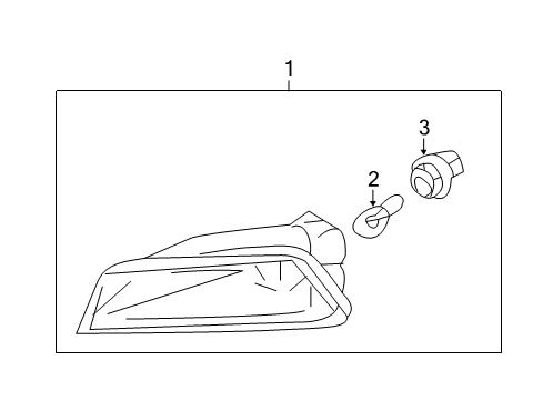 2013 Acura TL Bulbs Light Assembly, Left Front Turn Signal Diagram for 33350-TK4-A11