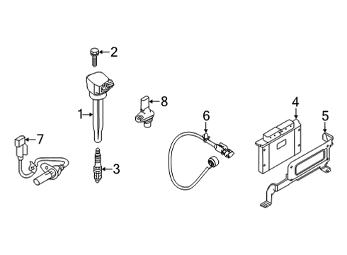 2021 Hyundai Elantra Powertrain Control Plug Assembly-Spark Diagram for 18871-11075