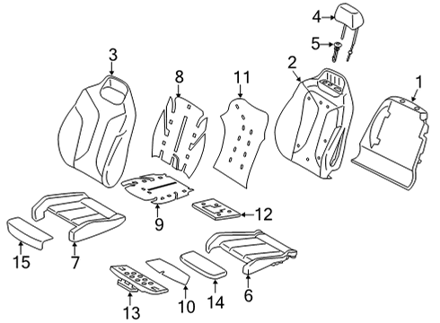 2021 BMW M850i xDrive Gran Coupe Heated Seats SEAT HEATING BACKREST Diagram for 52209490130