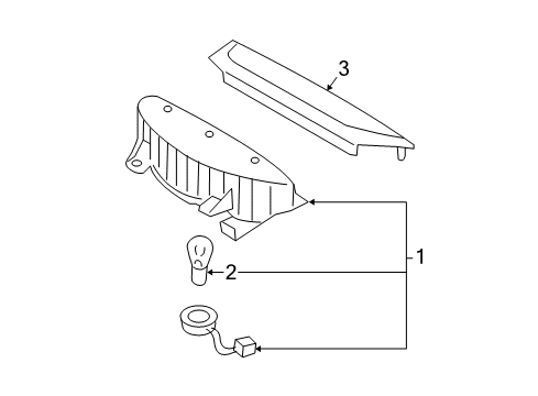 2008 Kia Spectra Bulbs Lamp Assembly-High Mounted Stop Diagram for 927002F300