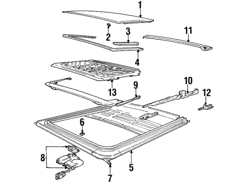 1997 Mercury Mountaineer Moonroof Motor Diagram for F5TZ15790AA