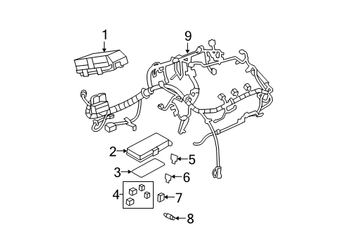 2010 Chevrolet Malibu Fuse & Relay Maxi Fuse Diagram for 22711064